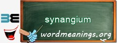 WordMeaning blackboard for synangium